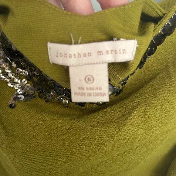 NWT Jonathan Martin Dress green embellished size 6 - Picture 7 of 8